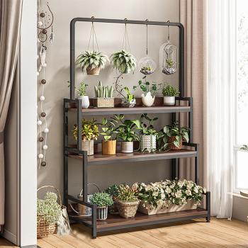 360Home Blumenständer Regal Blumentopf Ständer Eisen hängenden drei Etagen